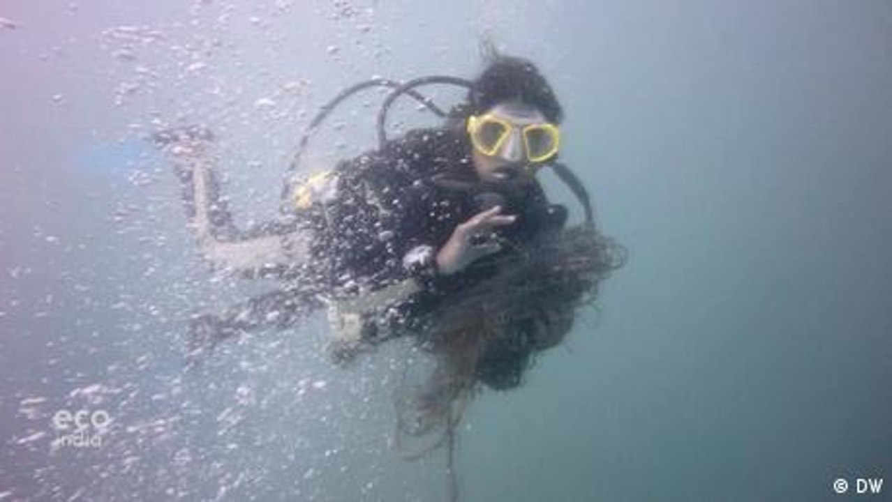 Child scuba diver spearheads plastic clean-up in India