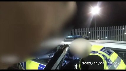 Watch the moment Bradley Burgin, 27, attacks South Yorkshire Police officers in Barnsley