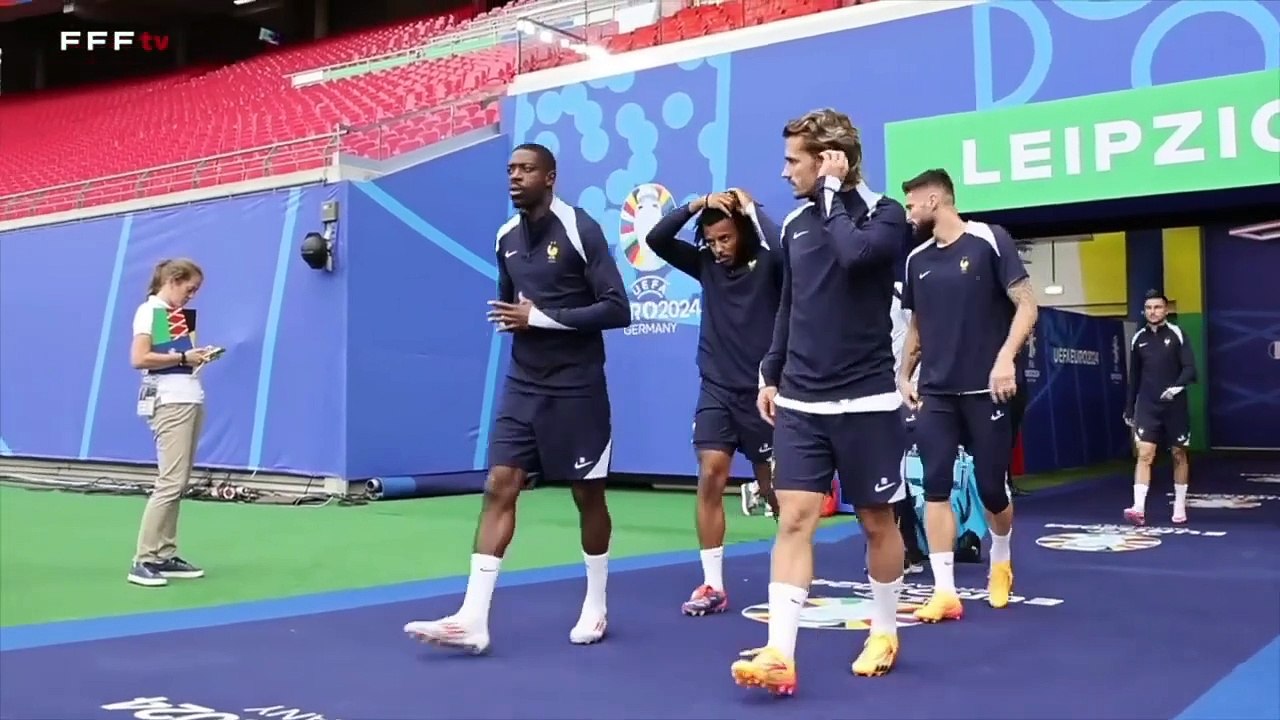 Dernier entrainement de l'équipe de France avant le match de l'Euro face aux Pays-bas