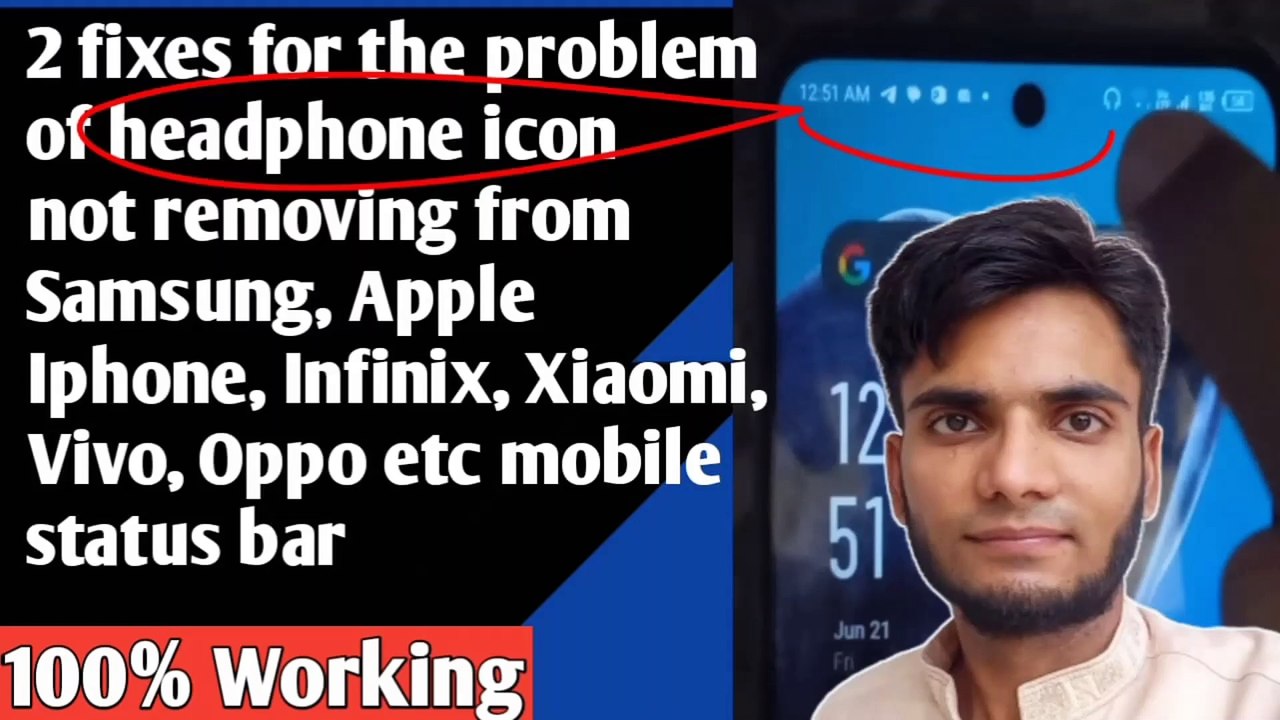 2 fixes for headphone icon not removing.. Samsung, Apple iPhone, Xiaomi, Vivo Oppo mobile status bar