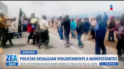 Policías de Veracruz desalojaron violentamente a manifestantes; se reportan tres muertos