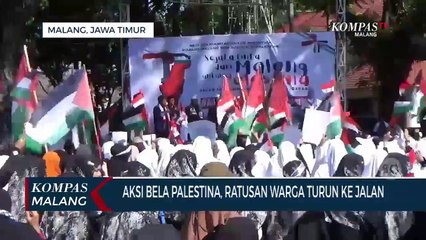 Aksi Bela Palestina di Malang, Ratusan Warga Turun ke Jalan