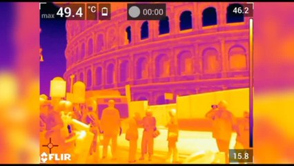 Roma, con Minosse oltre 50 gradi C: il video con la termocamera