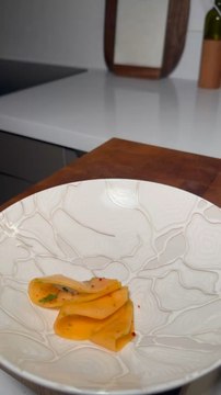 MELON MARINÉ PASTÈQUE EN DEUX TEXTURES #melon #fraicheur #frais #ete #pasteque #watermelon #jus #bouillon #froid #entree #test #recette #recipe #recipes #chef #cuisine #food #foodie #yummy