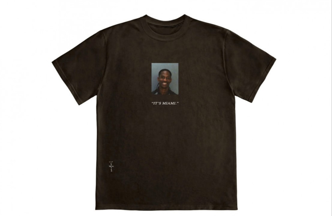 Travis Scott selling mugshot merchandise