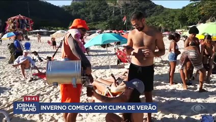 Inverno tem início com clima de verão