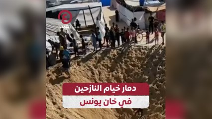 دمار خيام النازحين في خان يونس