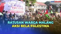 Ratusan Warga Malang Turun Jalan Lakukan Aksi Bela Palestina