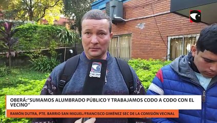 Oberá:“sumamos alumbrado público y trabajamos codo a codo con el vecino”