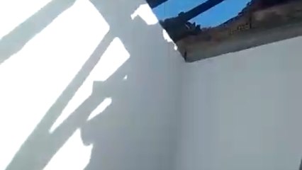 El estado de la casa de Ángel y Macarena en Mazagón justo después del incendio del entorno de Doñana en 2017.