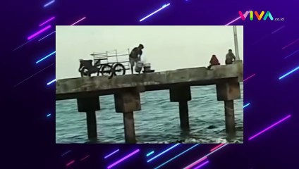 Penampakan Pria Santai, Buang Sampah ke Laut
