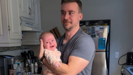Paint night goes wrong as a baby girl gets spooked by exaggerated portraits