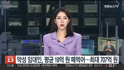 '악성 임대인' 평균 19억 원 떼먹어…최대 707억 원