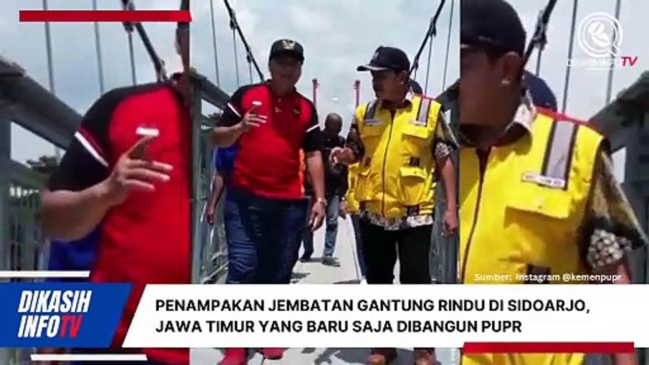 Penampakan Jembatan Gantung Rindu di Kab. Sidoarjo, Jawa Timur