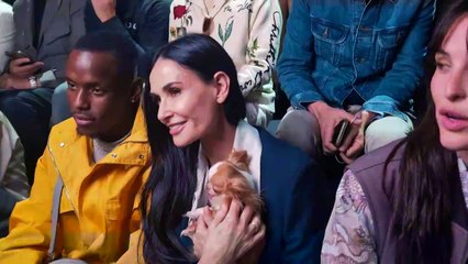 Robert Pattinson, Demi Moore, at the Dior men's spring-summer 2025