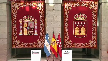 Milei llega a la Comunidad de Madrid para recibir la Medalla Internacional de la región