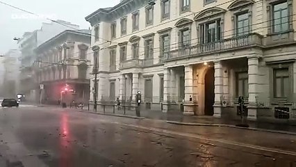 Nubifragio a Milano, in 15 minuti di tempesta crollano decine di alberi e cornicioni