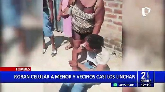 Tumbes: vecinos capturan y golpean a presuntos delincuentes tras robar a un menor de edad