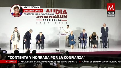 "Contenta y honrada por la confianza": Ernestina Godoy, Consejera Jurídica designada