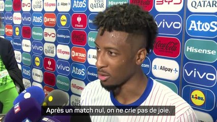 Bleus - Coman : "Après un match nul, on ne crie pas de joie"