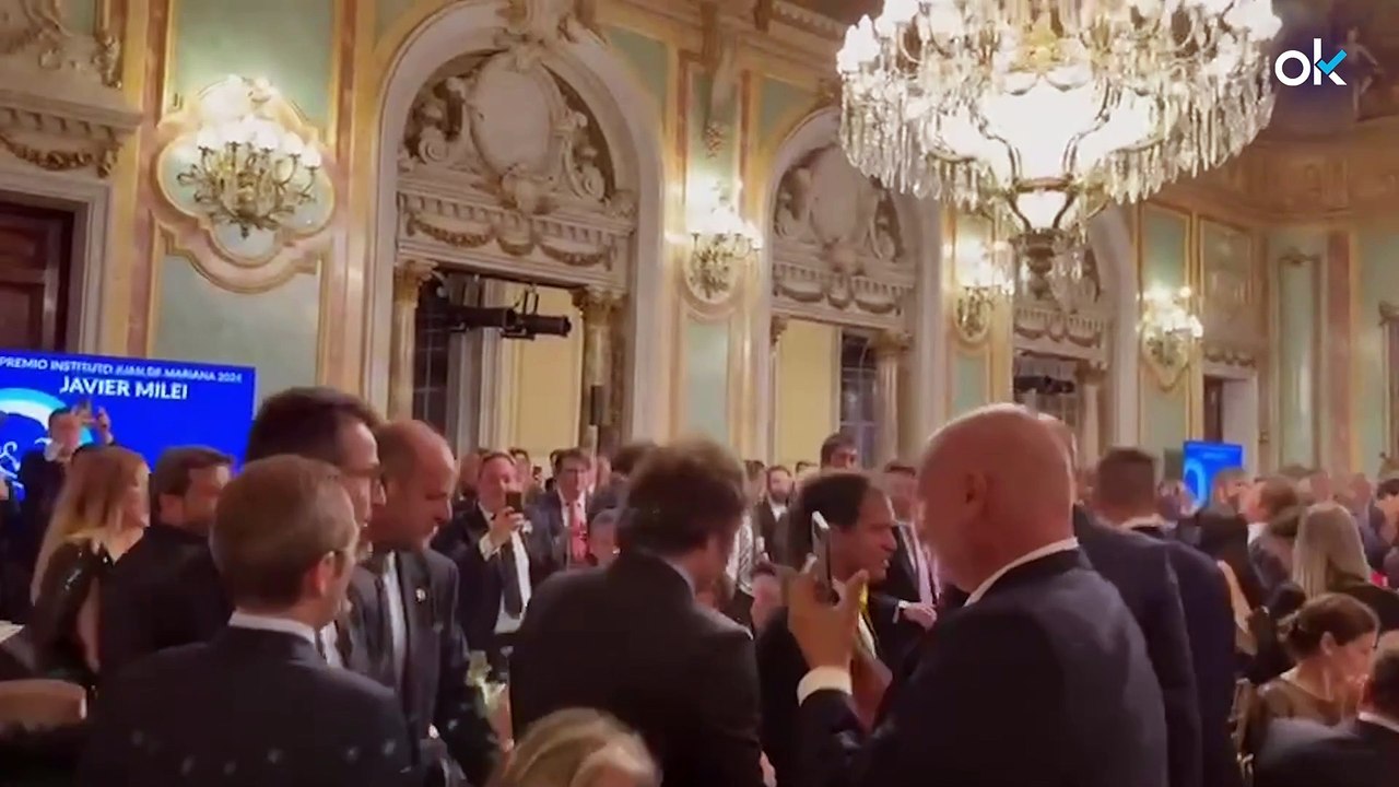 Milei recibe el Premio del Instituto Juan de Mariana en el Real Casino de Madrid