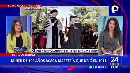 EE.UU.: Mujer de 105 años terminó su maestría que dejó por la Segunda Guerra Mundial