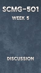 Exploring Blockchain Technology in Supply Chains: SCMG 501 Week 5 Discussion Guide
