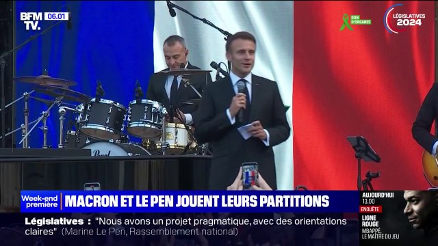 Législatives: Emmanuel Macron et Marine Le Pen font campagne pendant la Fête de la musique