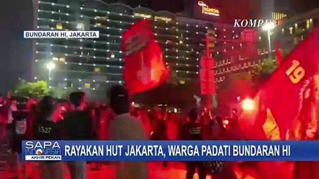 Rayakan HUT ke-497 Kota Jakarta, Warga Padati Bundaran HI