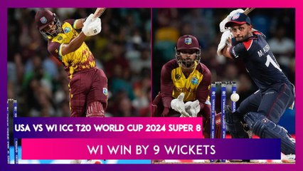 USA vs WI ICC T20 World Cup 2024 Super 8 Stat Highlights: West Indies Outclass USA