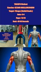 ❌ EZ BAR SKULLCRUSHERS ✔️ What's the best exercise for TRICEPS? #heermlgangaputra #fitness #gym