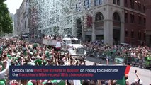 Boston celebrates Celtics' NBA-record 18th championship