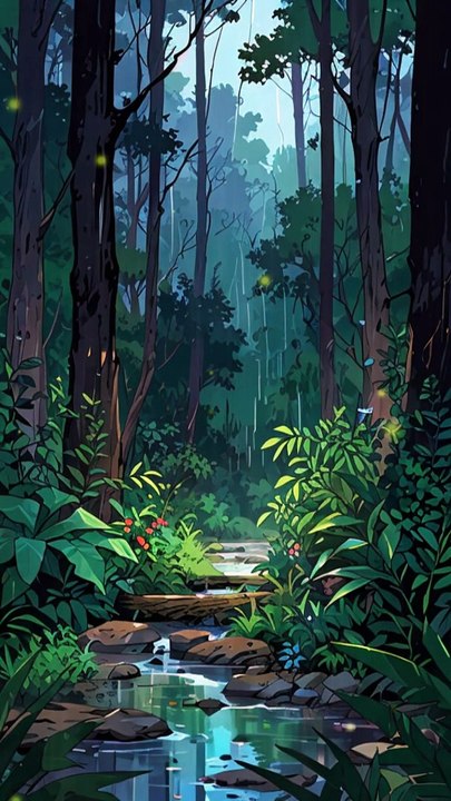 Rainy Forest! #lofibeats  #backgroundmusic #instrumentalmusic #deepfocus  #relaxation #fairy