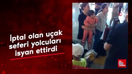Kars'ta iptal olan uçak seferi yolcuları isyan ettirdi