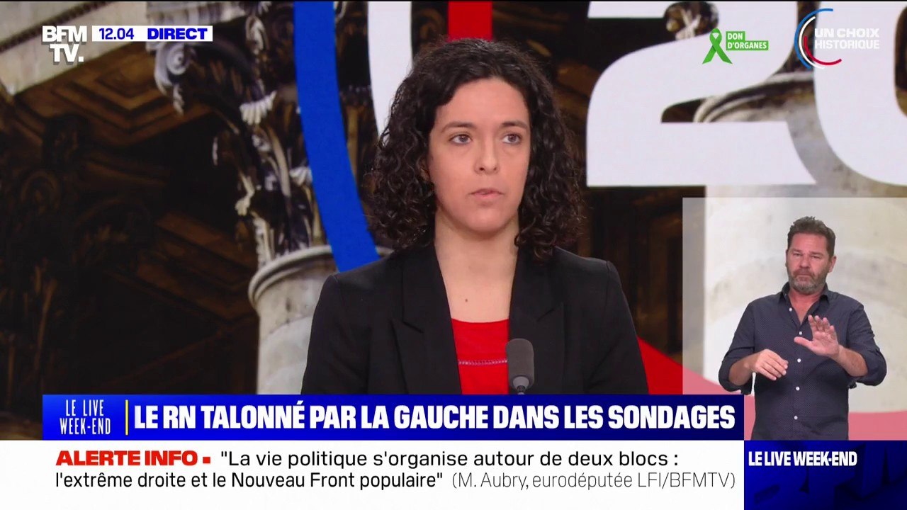 "Nous allons tout faire pour battre le Rassemblement national", assure Manon Aubry, députée européenne LFI