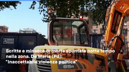 Vandali sui muri del Circolo Pd e in viale della Repubblica dopo gli scontri al parco Don Bosco