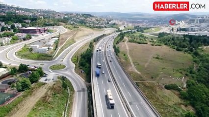 TEM Otoyolu Kocaeli Geçişinde Bayram Dönüşü Yoğun Trafik