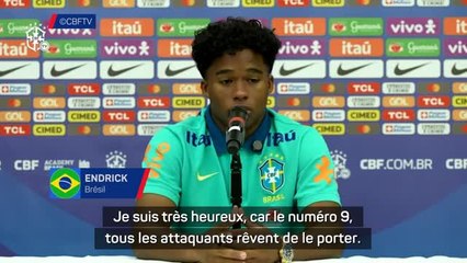 Brésil - Endrick rêvait du numéro 9 mais veut avant tout aider l’équipe