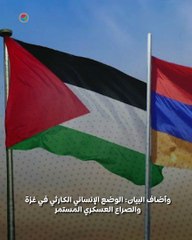 تحدٍ جديد يصدم إسرائيل .. أرمينيا تعلن اعترافها بدولة فلسطينية وتؤيد حل الدولتين