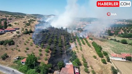 Kula'daki makilik alan yangını korkuttu