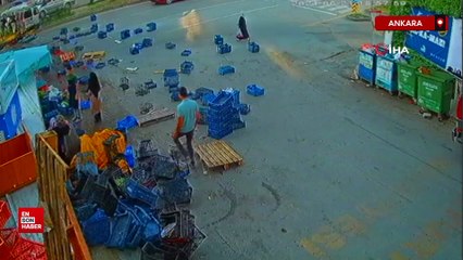 Ankara'da ölümden saniyelerle kurtuldu