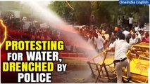 Delhi Water Crisis Irony: Police Drench BJP Protesters with Water Cannons Amid Water Shortage