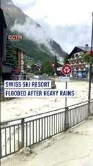 Swiss ski resort flooded after heavy rains