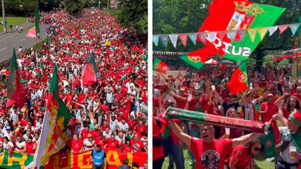 Euro 2024: Afición de Portugal invade las calles de Dortmund previo al partido ante Turquía