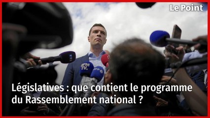 Législatives : que contient le programme du Rassemblement national ?