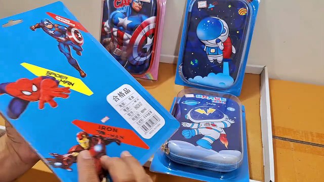 Unboxing and Review of 3D EVA Hard top Pencil Case with Compartments Cute Cartoon styled Dual Zipper Large Capacity Stationery Holder Box School supply organizer for School Student, Kids, Girls, Boys