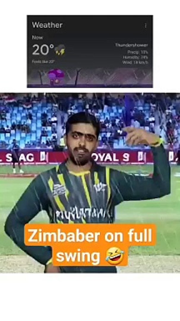Babar Azam dance badal barsa bijuli