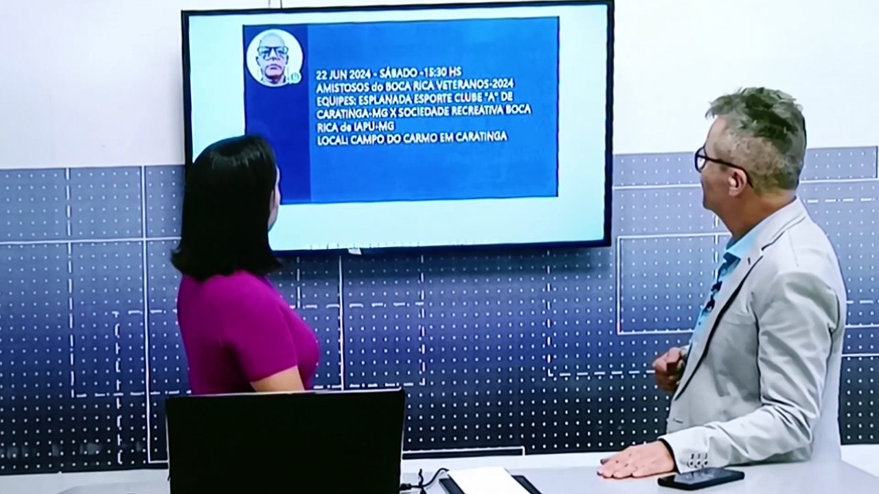 22 JUN 2024  - ESPLANADA A X BOCA RICA EM CARATINGA - CHAMADA DE VIDEO MG INTER TV
