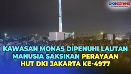 Antusias Warga Saksikan Perayaan HUT Ke-497 Kota Jakarta, Kawasan Monas Dipenuhi Lautan Manusia