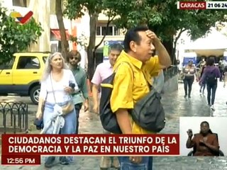 Caraqueños destacan el triunfo de la paz y la democracia en Venezuela